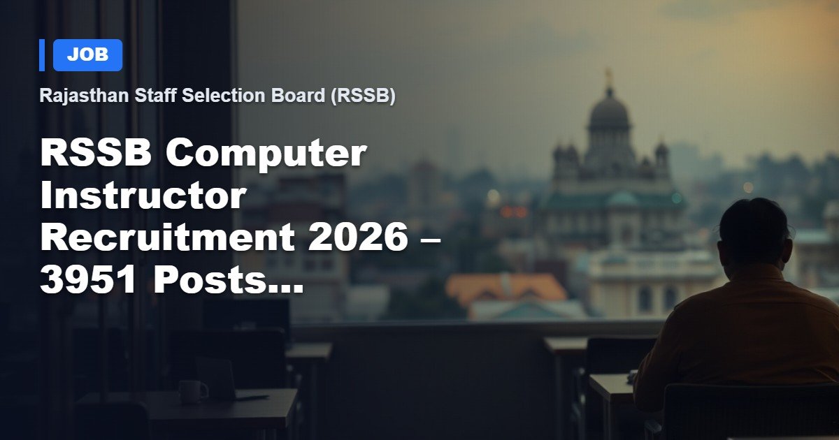 RSSB Computer Instructor Recruitment 2026 – 3,951 Open Positions Apply Today